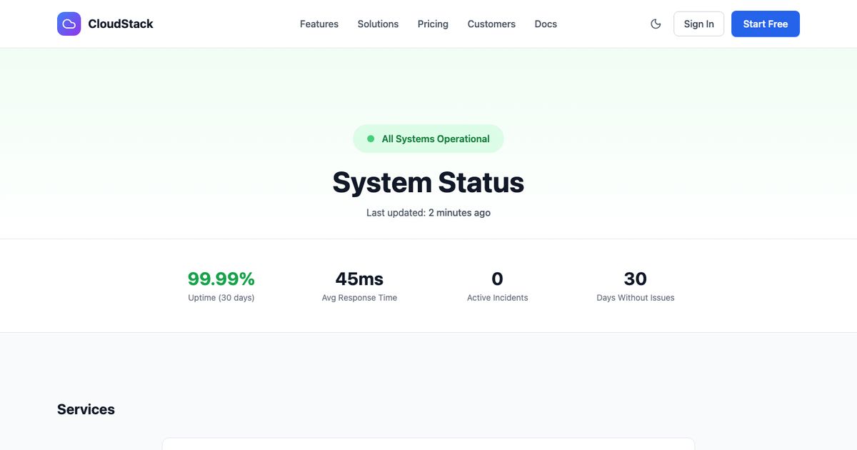 Cloudstack Visual Platform Status
