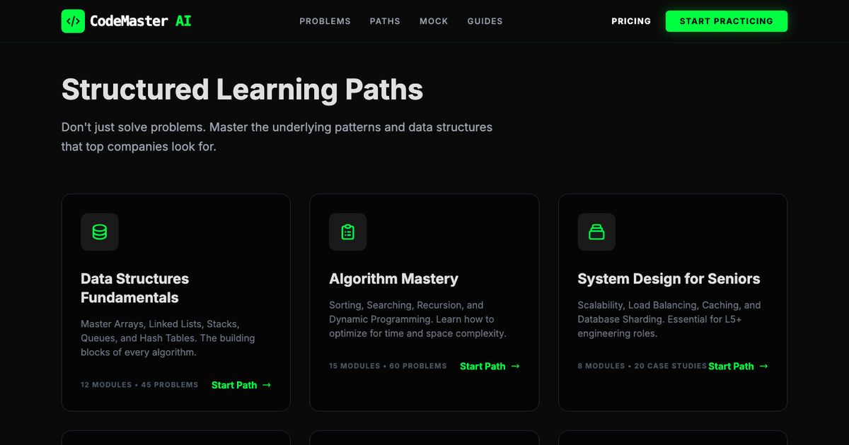 Codemaster Ai Learning Paths