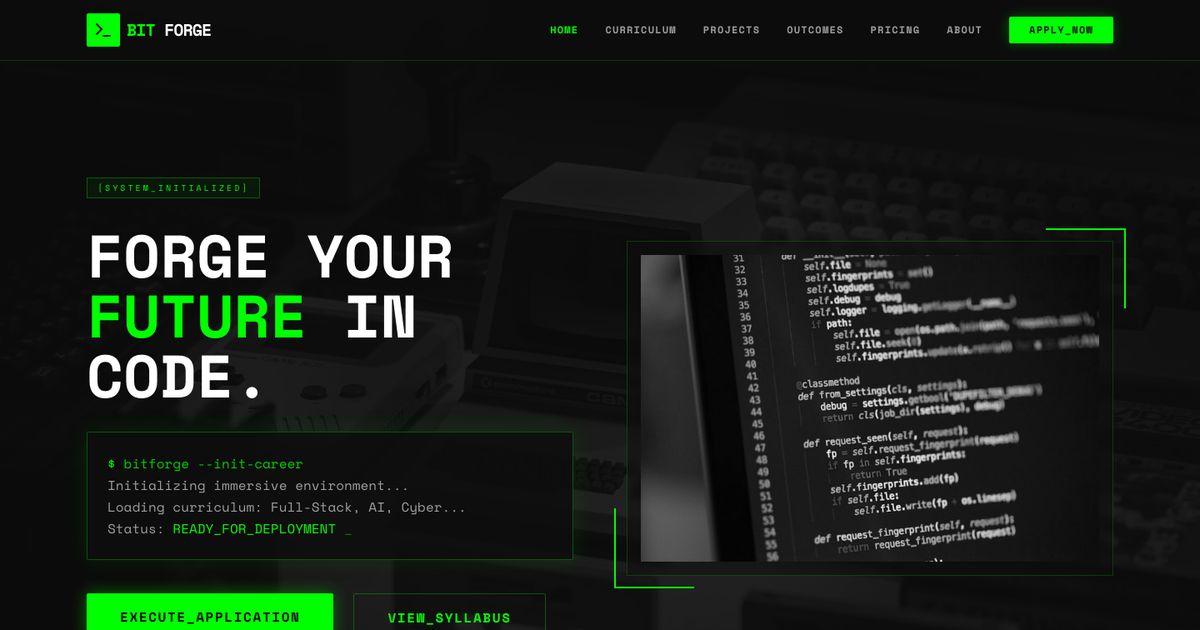 Cyber Forge - Free React Template