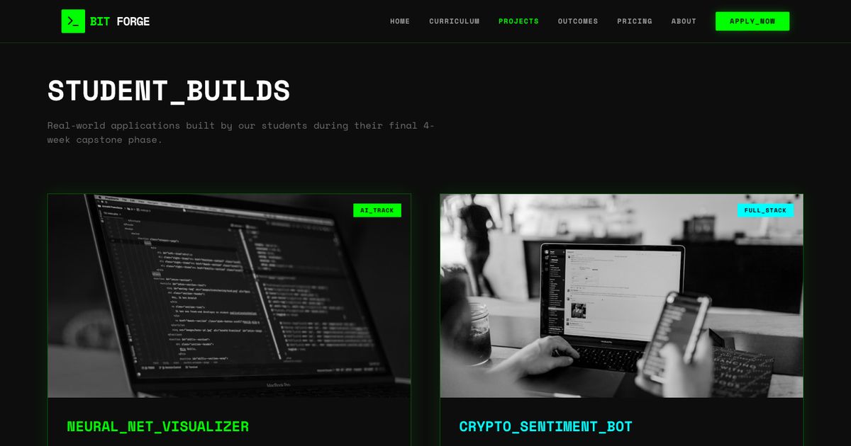 Cyber Forge Projects - Tailwind Template