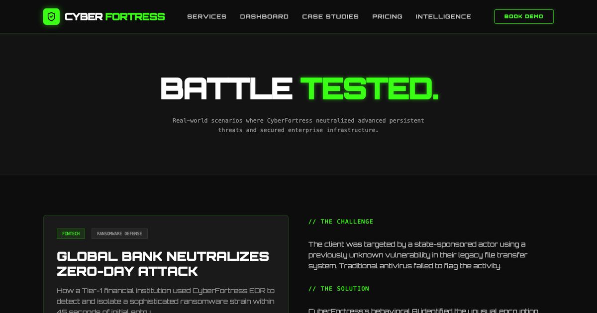 Cyber Fortress Case Studies