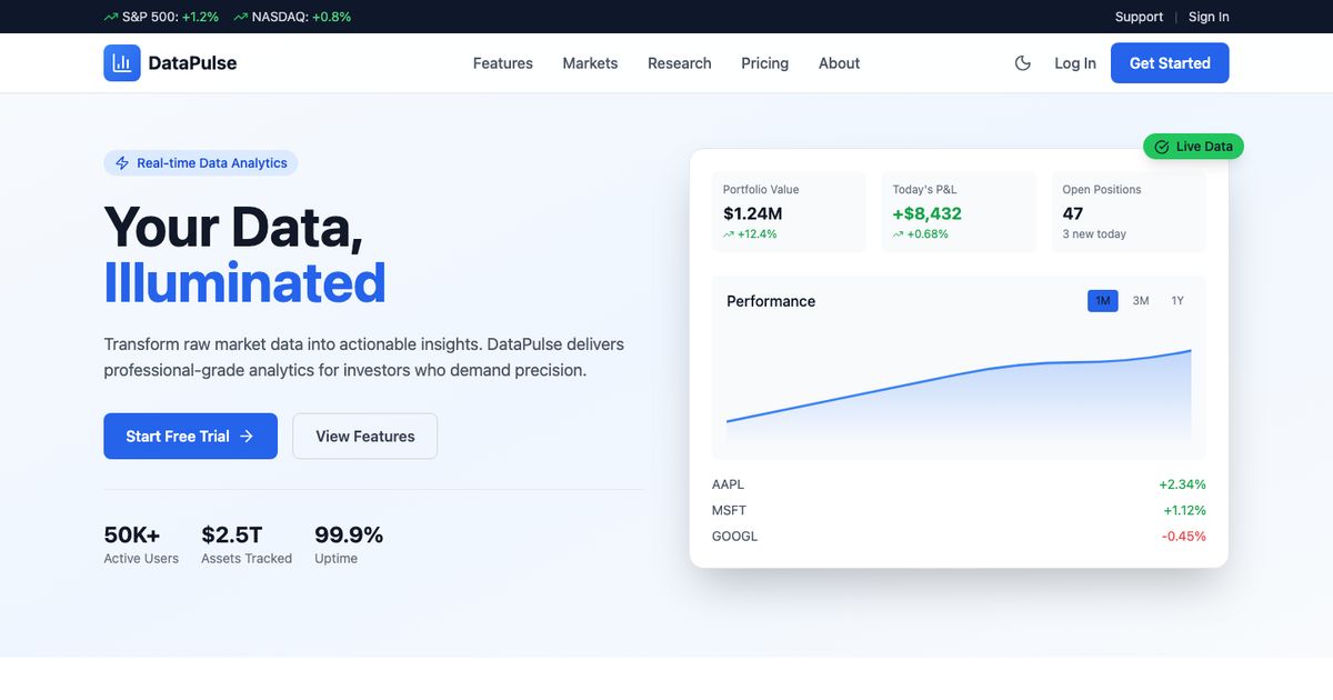 Datapulse Analytics-Finance - Tailwind