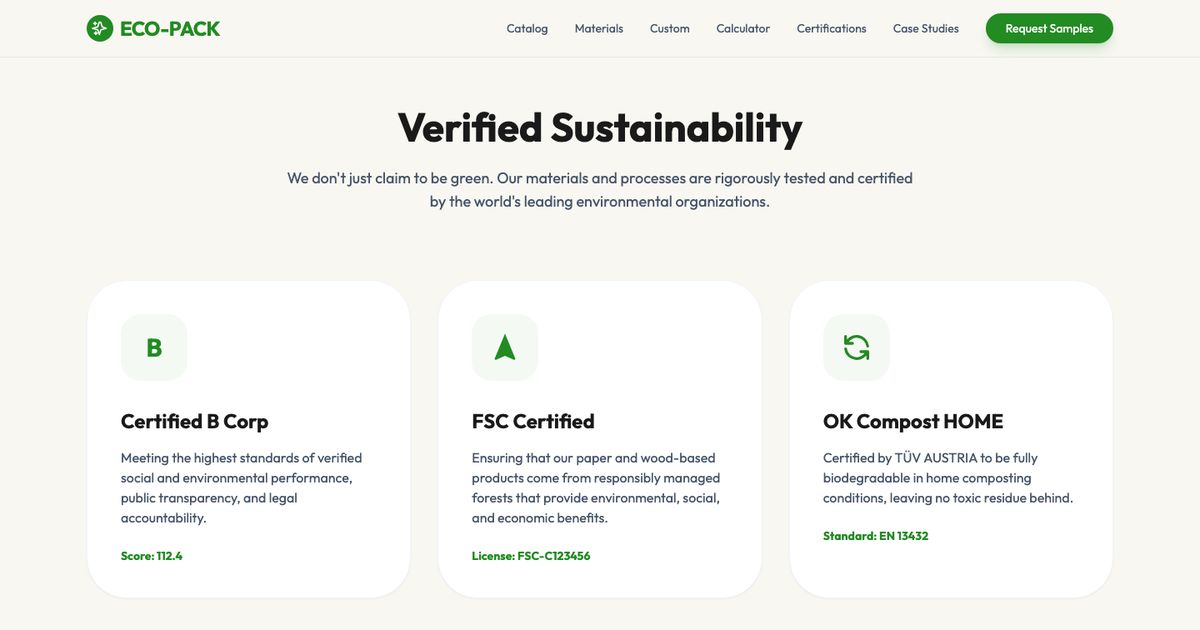 Earth Return Certifications - Svelte Template