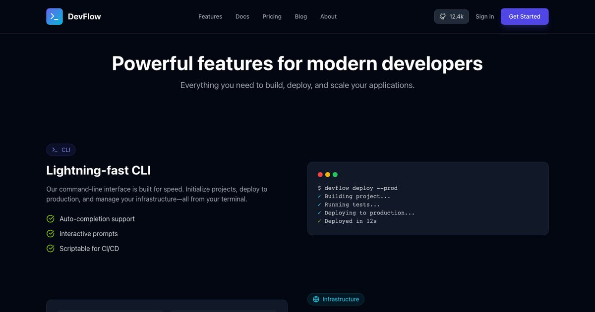 Quantum Devflow Features - React Template