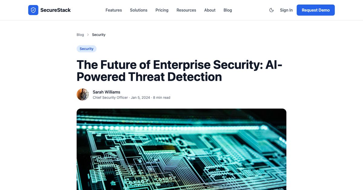 Securestack Blog Post - Tailwind Template