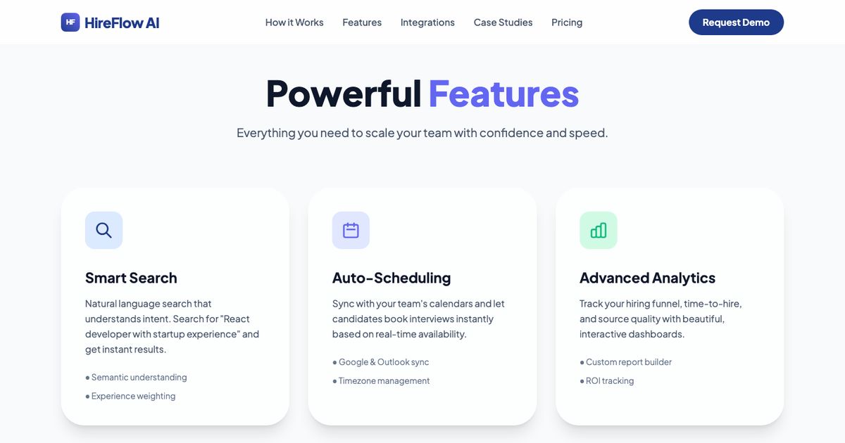 Talent Flow Features - Tailwind Template